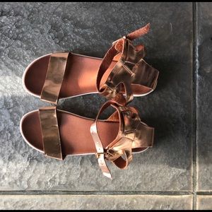 Rose gold sandals